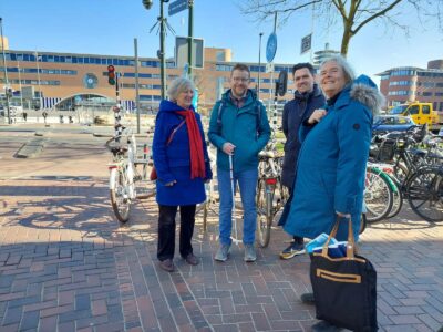 Omgevingsmanager Bart met de werkgroep toegankelijkheid